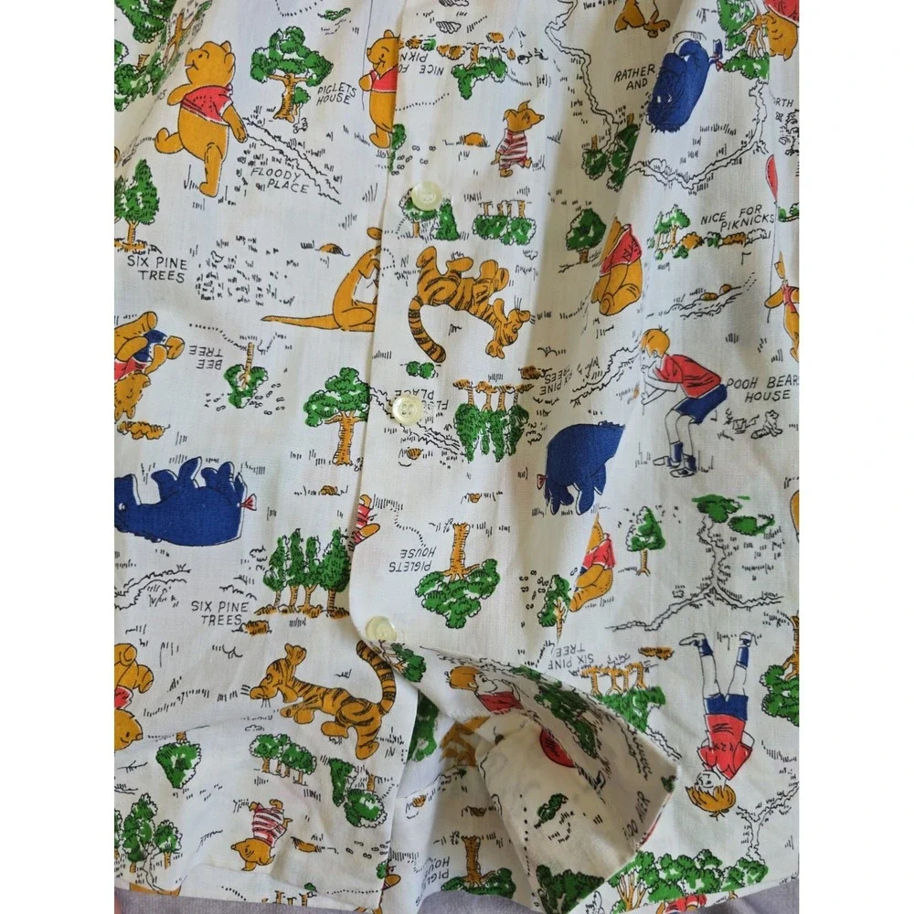 Vintage Winnie the Pooh Bear Dress 70s Sears 100 ACRE WOOD Size 6 Flaws
